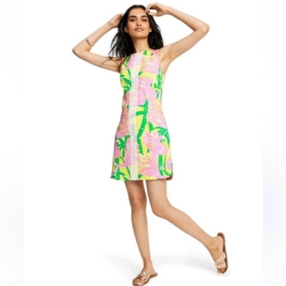 Lilly Pulitzer For Target Fan Dance Sleeveless Shift Mini Dress size 6 - Picture 1 of 14